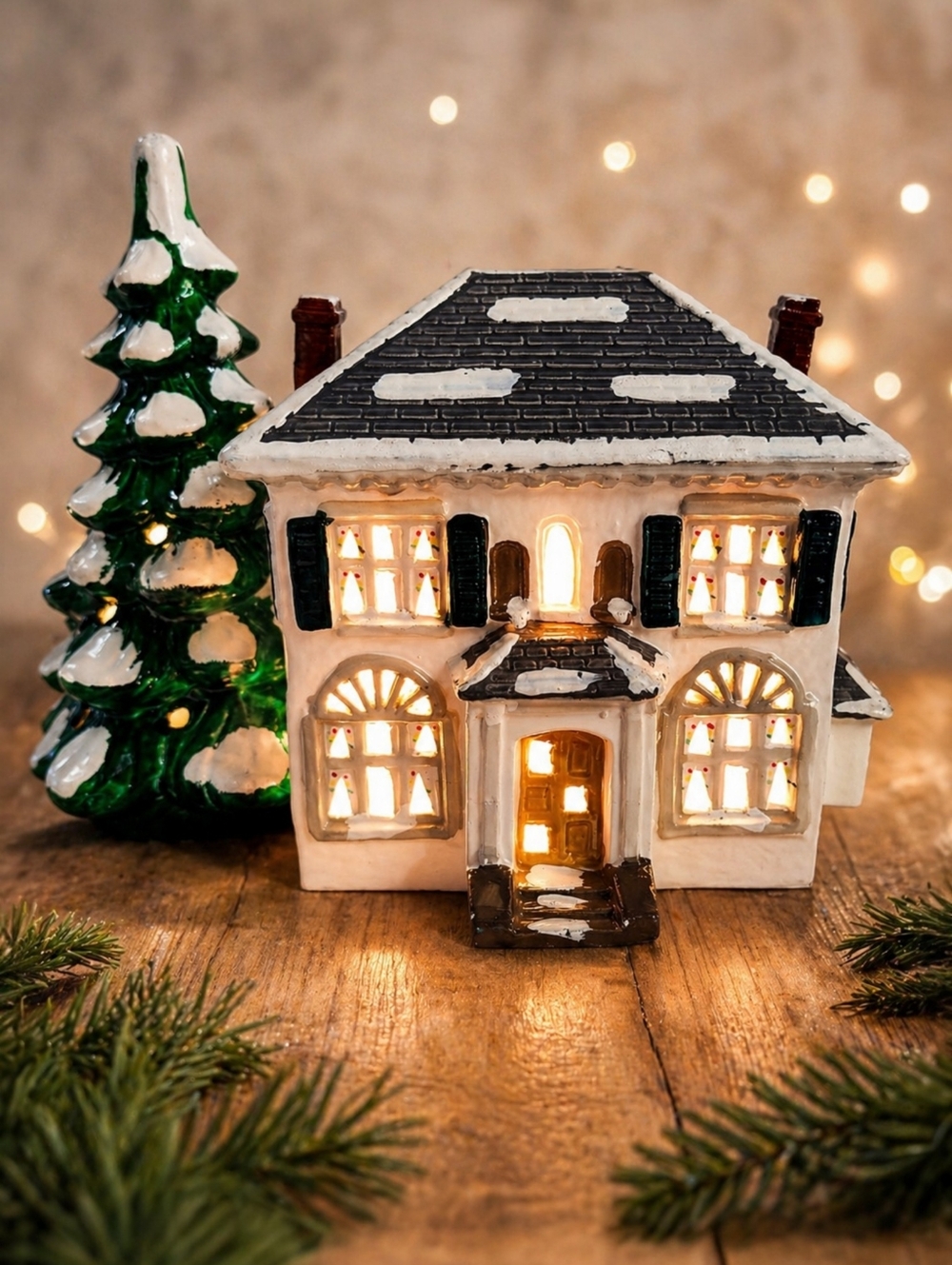 Department 56 Snow Village “River Road House” – Lighted Village Piece